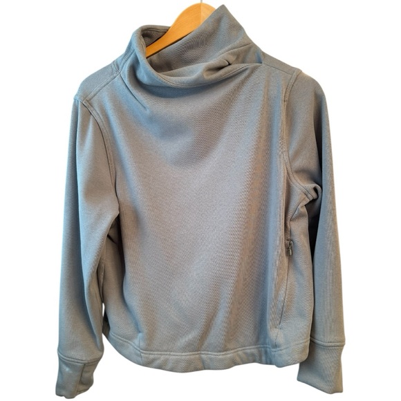 Apana Crossover Mock Neck Pullover Sweatshirt In Cosmic Dust Size Medium - Picture 2 of 8